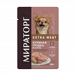 Корм конс. полнорационный Winner Extra Meat с куриной гудкой в соусе для взрослых собак мелких пород с чувствительным пищеварением